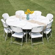 round plastic table setup ideas